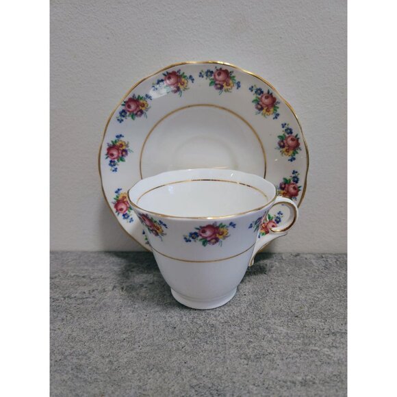 Vintage Colclough Tea Cup Rose Boarder Gold Gilt Shabby Chic Decor - Picture 7 of 10